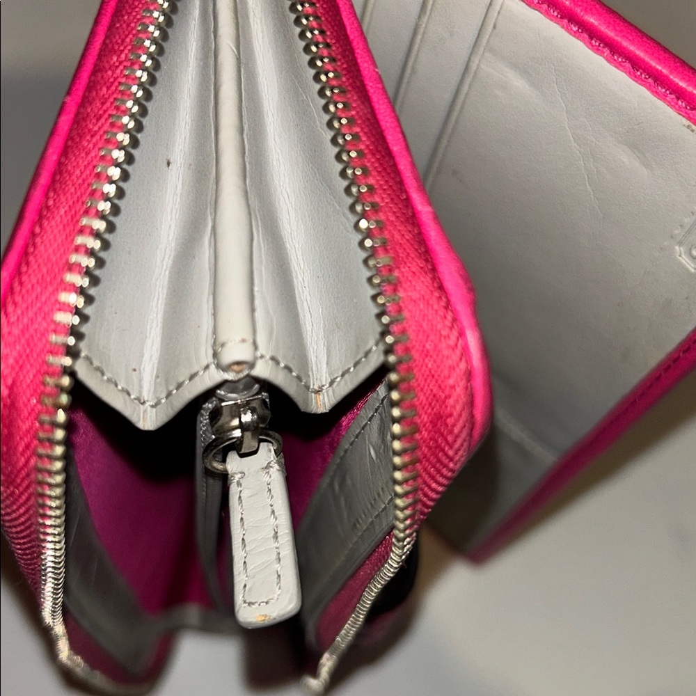 Coach Fuchsia Perforated Women's Wallet - Picture 10 of 16